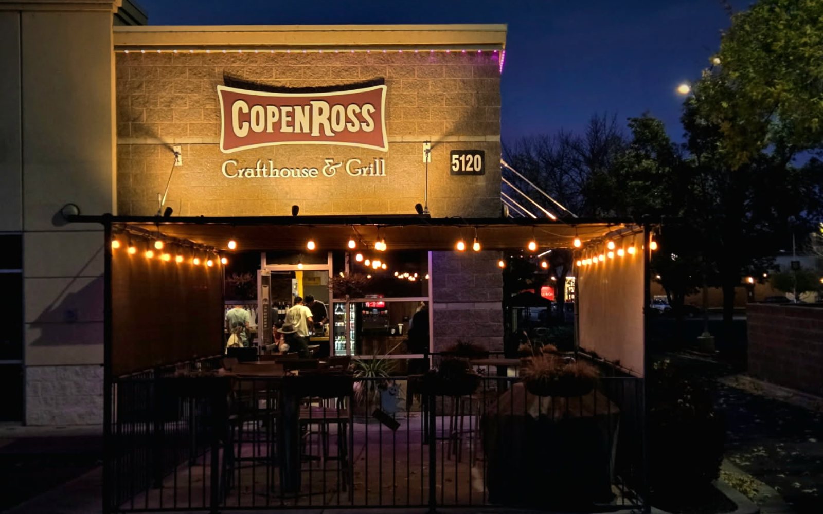 The CopenRoss storefront and patio, 5120 W Overland Rd